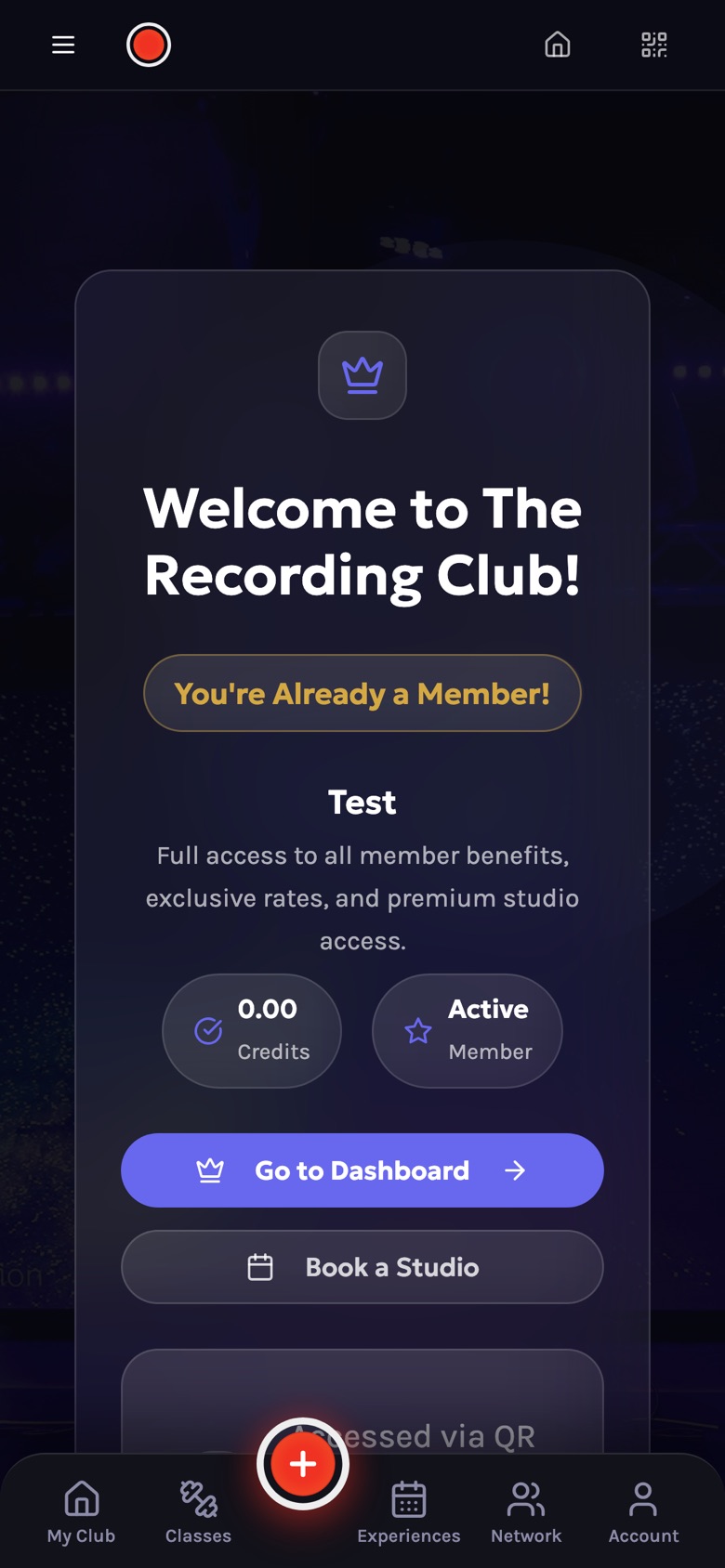 After signup: welcome screen (Oct 22 capture)